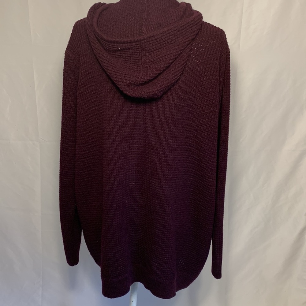 Roaman’s Women’s Plus Size Zip Front Hooded Cardigan - Picture 5 of 7